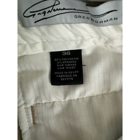 Greg Norman size 36 men’s tan plaid golf shorts, polyester spandex blend - Picture 4 of 4